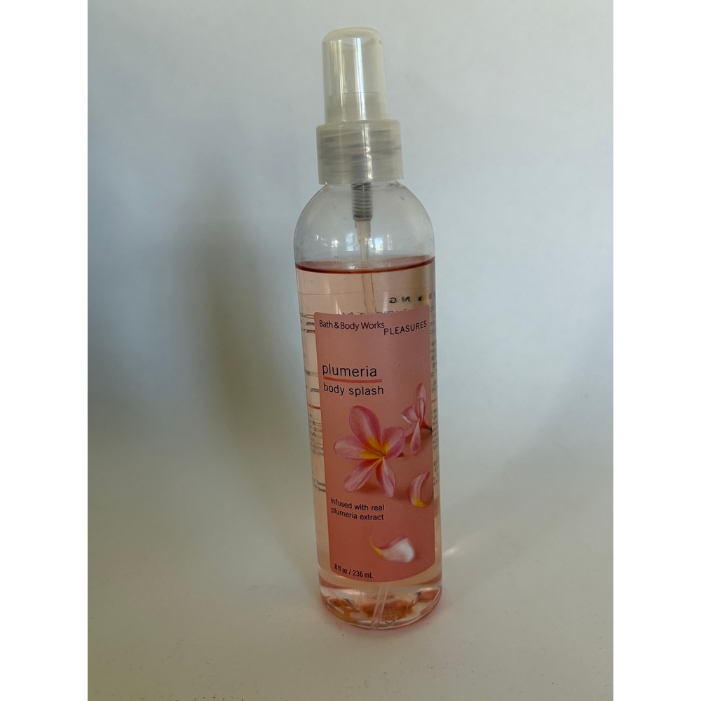 Bath & Body Works Plumeria Body Splash 90s Original Scent 8 fl oz Mostly Full